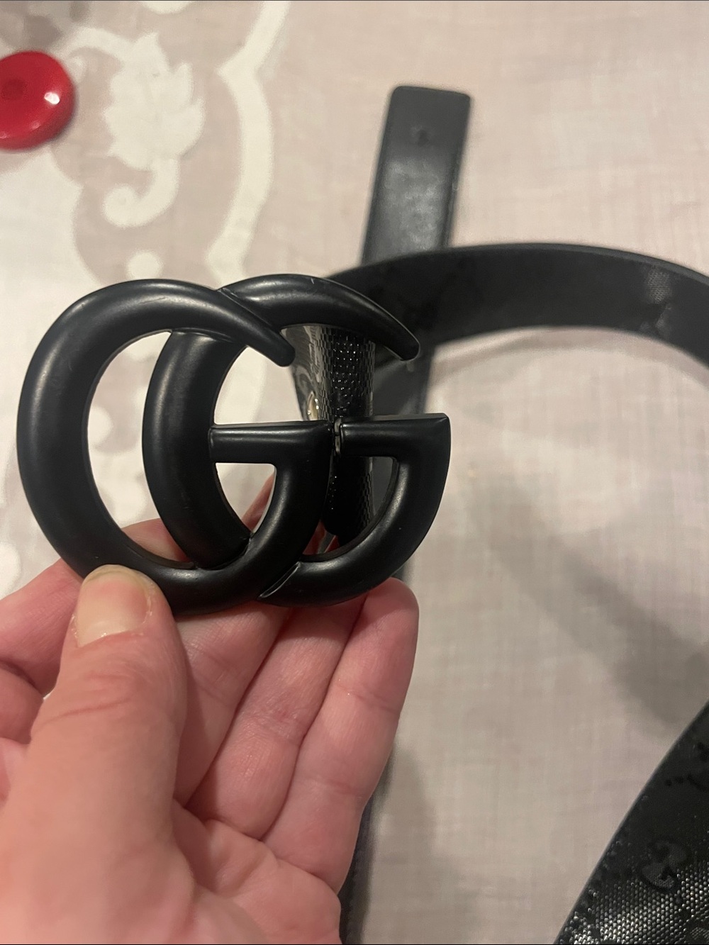 Gucci Black Double G Buckle 49 inch Leather Belt - Picture 3 of 3